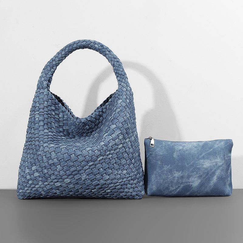 Women's Fashion Woven Hand Large Capacity Combination Shoulder Bags