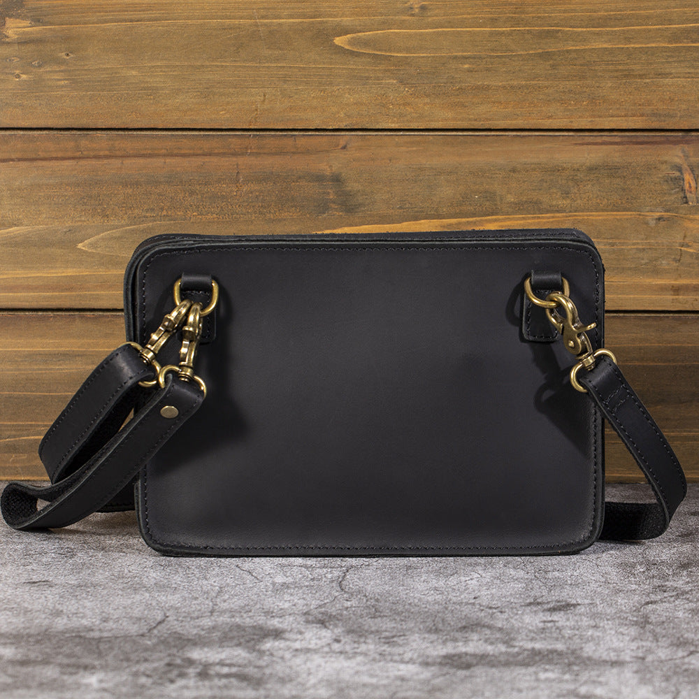 Men's Leather Horizontal First Layer Cowhide Crazy Men's Shoulder Bags