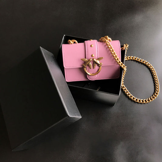 Women's Genuine Leather Super Mini Classic Chain Small Square Bags