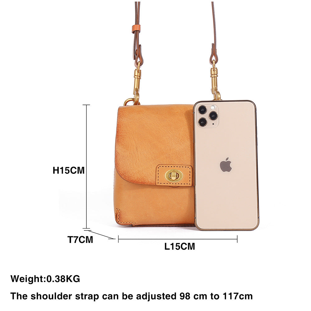 Women's Genuine Leather Retro Stylish Simple Versatile Shoulder Bags