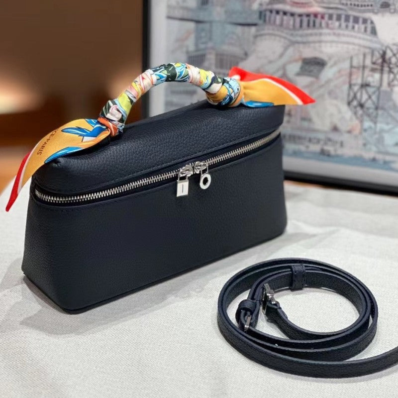 Leather Lunch Box First Layer Cowhide Shoulder Bags