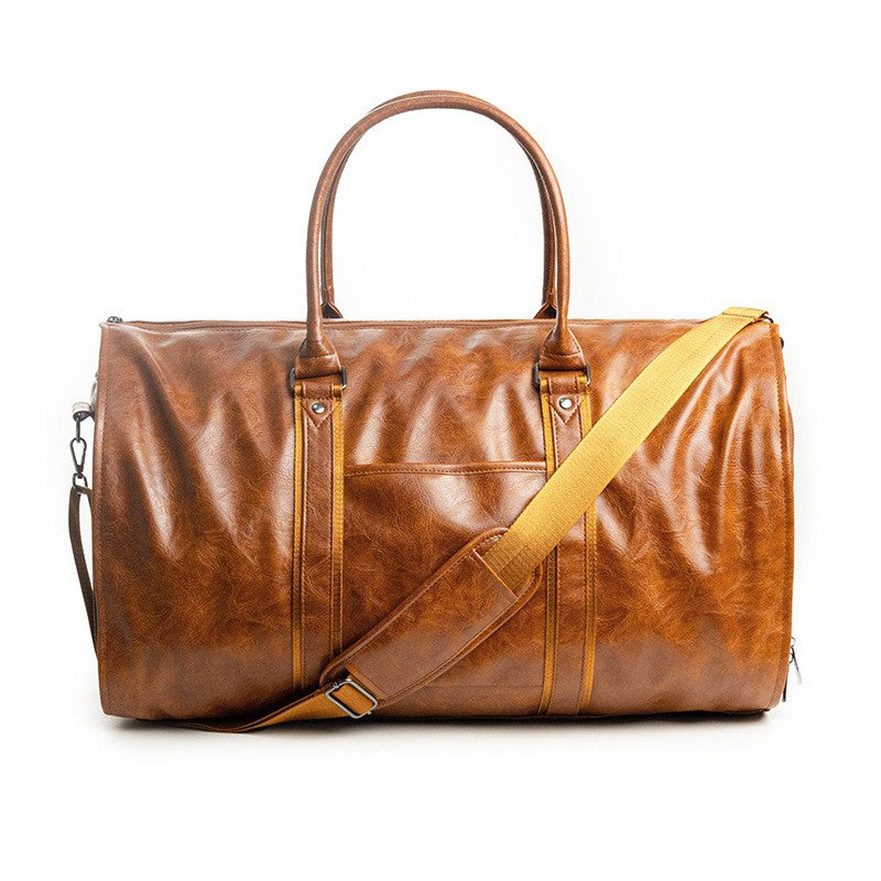 Men's Carrying Cloth Leather Clothing Duffel Convertible Suit With Travel Bags