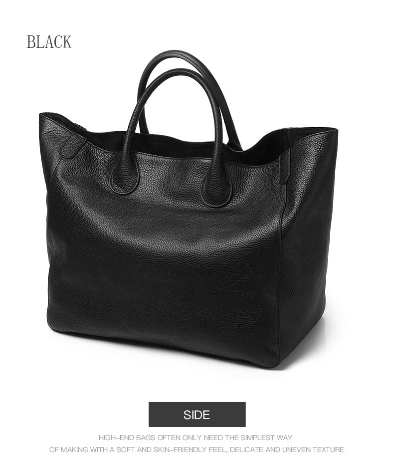 Women's Genuine Leather For Simple Personality Big Tote Bags