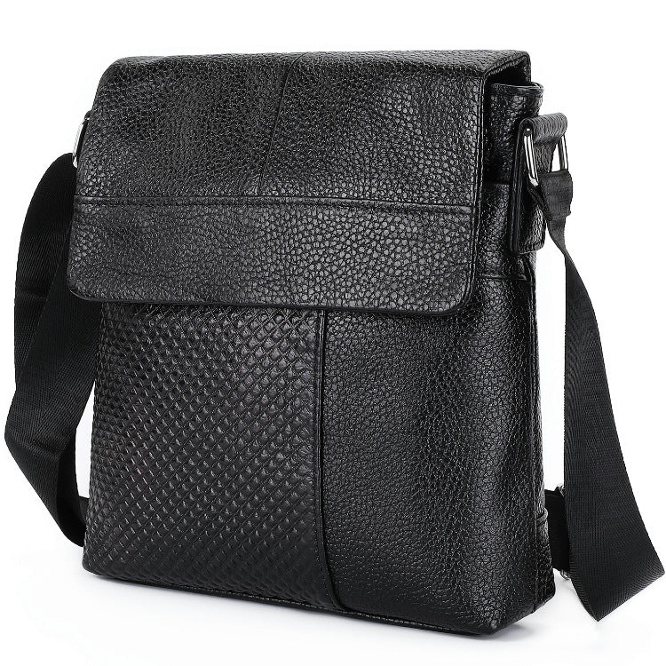 Men's Genuine Leather First Layer Vertical Business Men's Messenger Bags