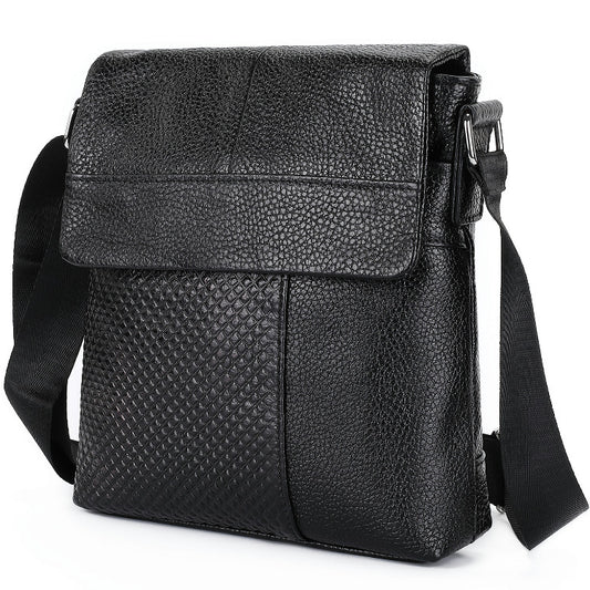 Men's Genuine Leather First Layer Vertical Business Men's Messenger Bags