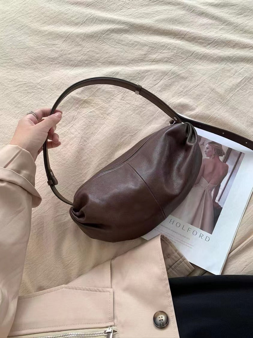 Women's Genuine Leather Soft Cloud Niche High-grade Vegetable Crossbody Bags
