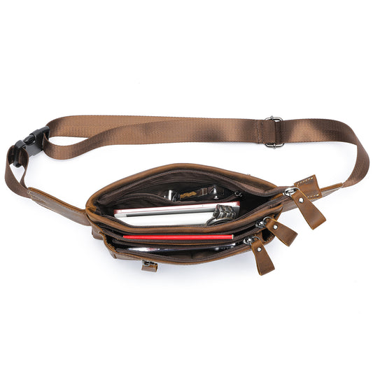 Men's Crazy Horse Special Genuine Leather Commuter Men's Waist Packs