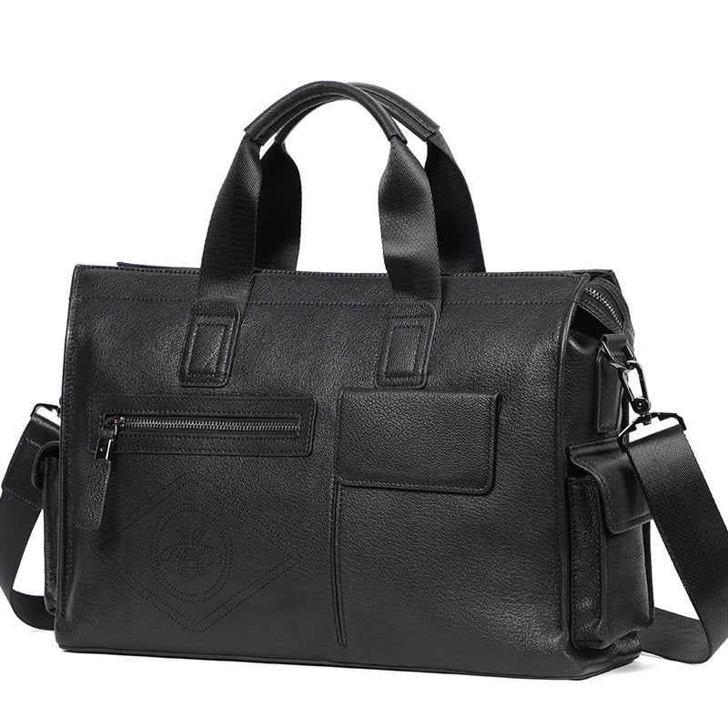 Men's Genuine Leather Large Capacity First Layer Men's Handbags
