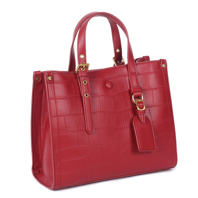 Women's Embossed Leather Fashion Style Cowhide Shoulder Bags