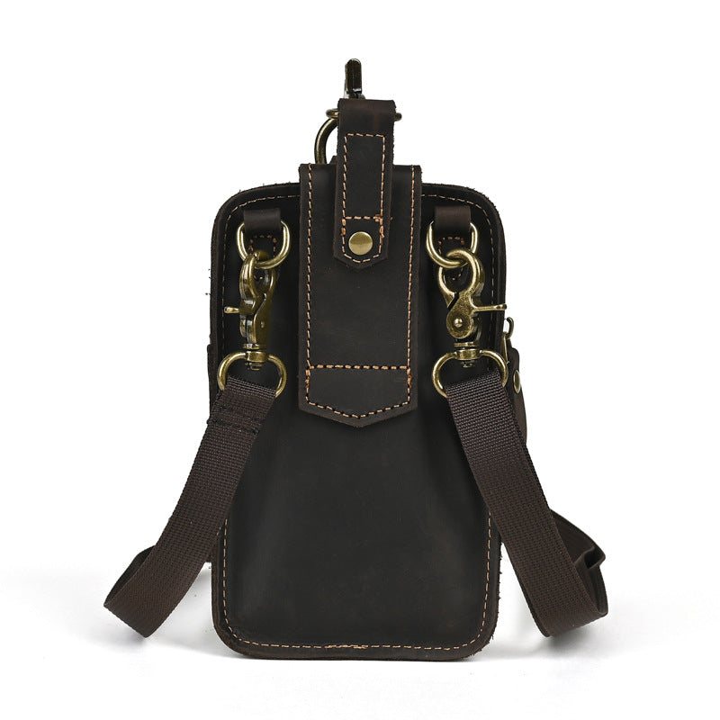 Men's Genuine Leather First Layer Cowhide Crazy Men's Messenger Bags