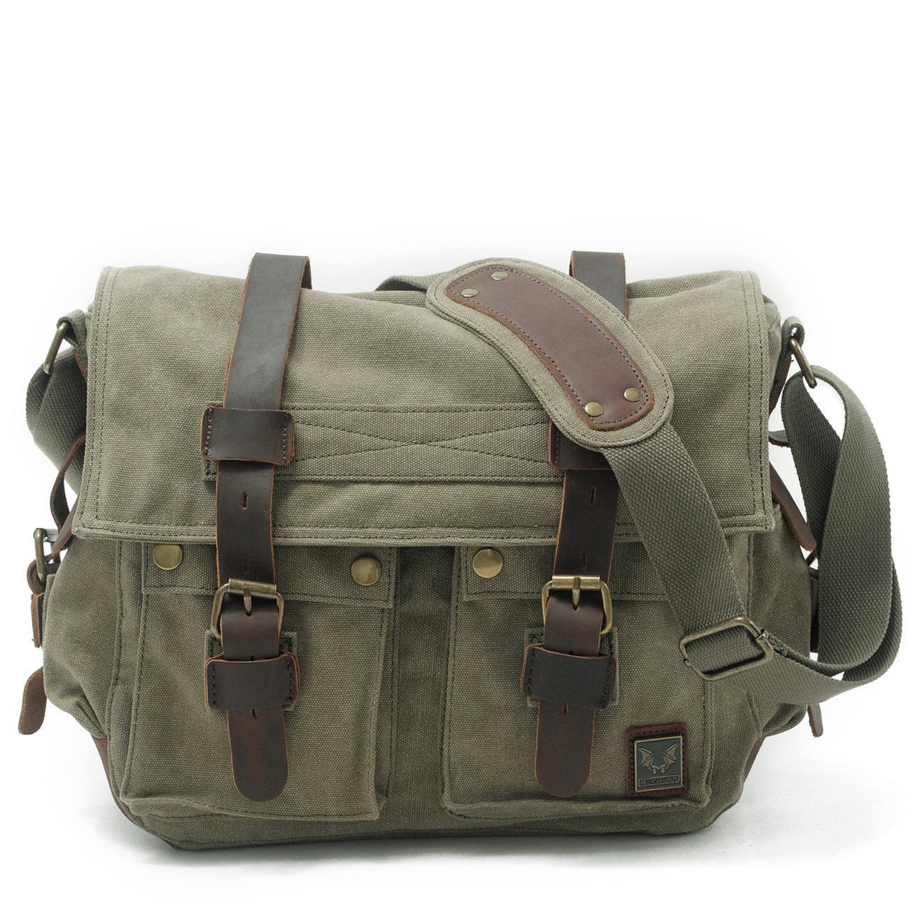 Men's Canvas Retro Horizontal Leisure Commuter Men's Messenger Bags