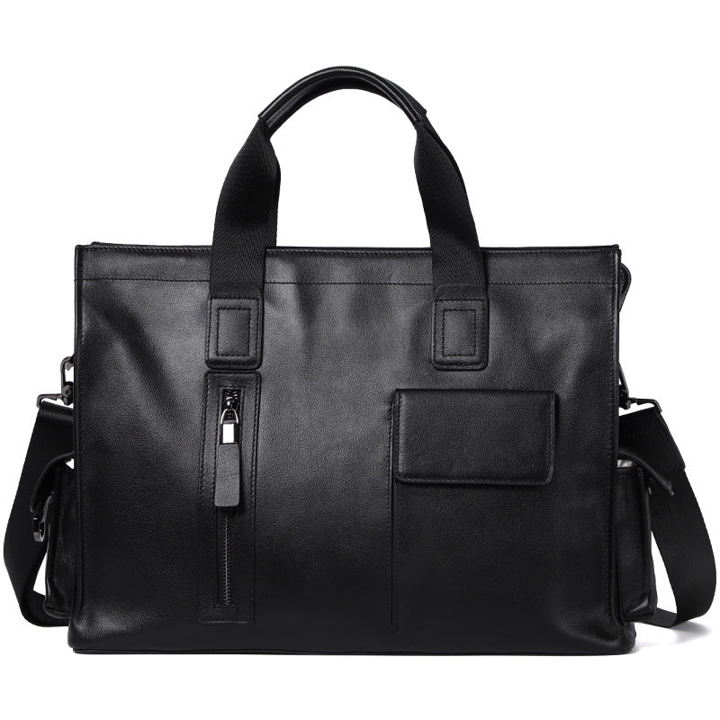 Men's Genuine Leather Large Capacity First Layer Men's Handbags