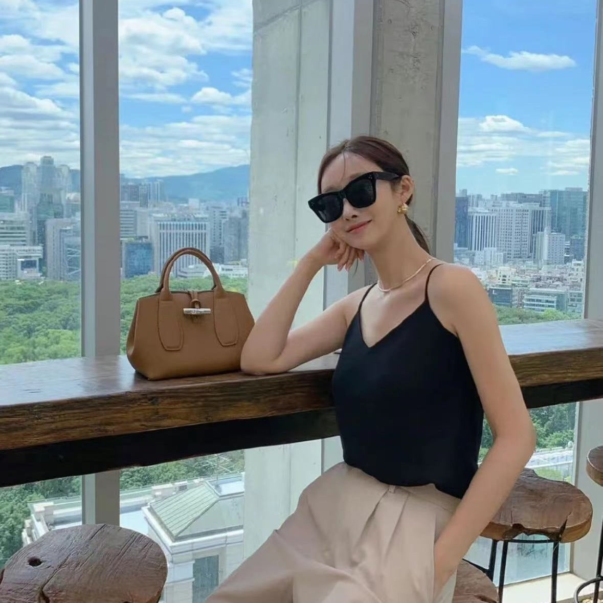 Light Luxury Bamboo Commute Fashion Color Bags