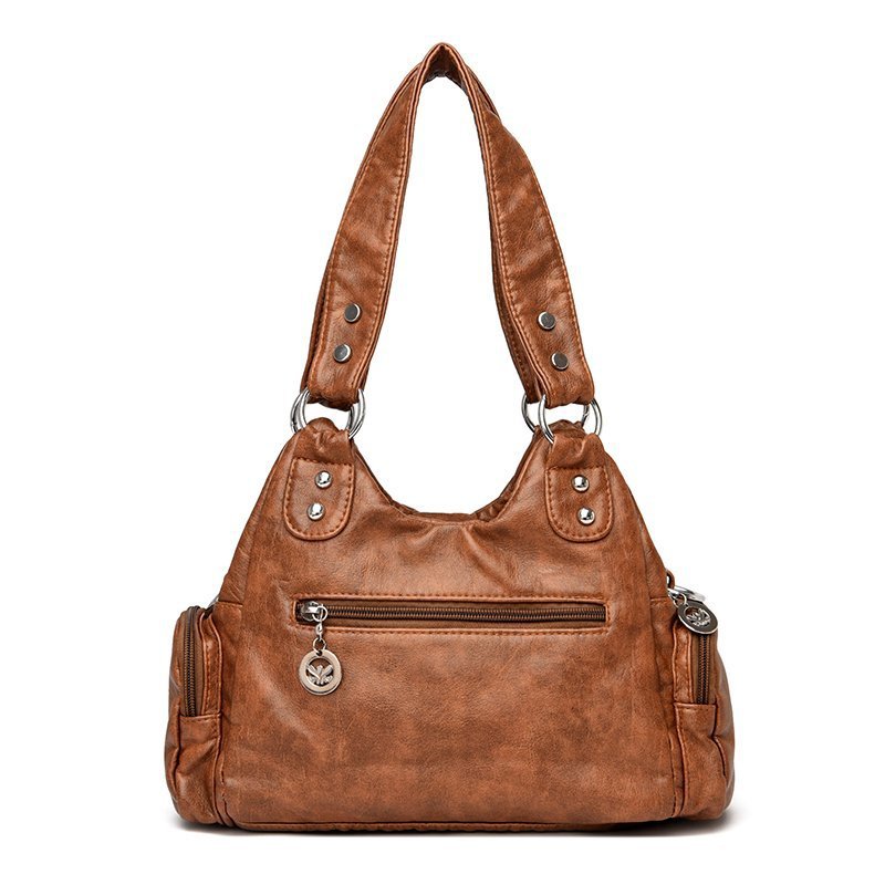 Women's Vintage Genuine Leather Motorcycle Trendy Quality Handbags