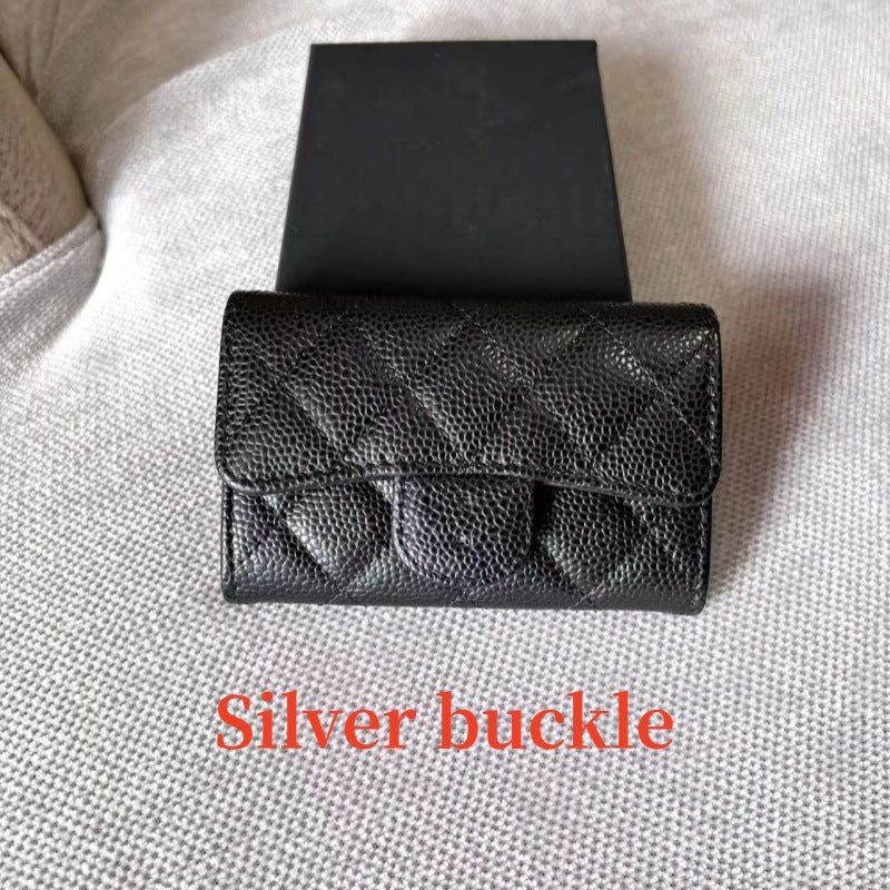 Style Business Caviar Diamond Plaid Female Card Holder