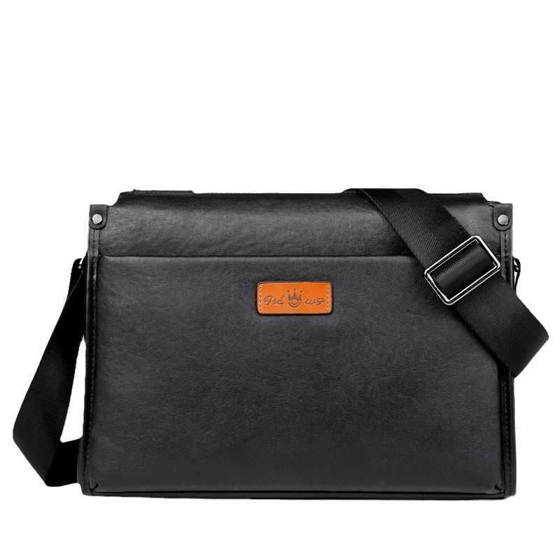 Men's First Layer Cowhide Business Commute Genuine Leather Men's Shoulder Bags