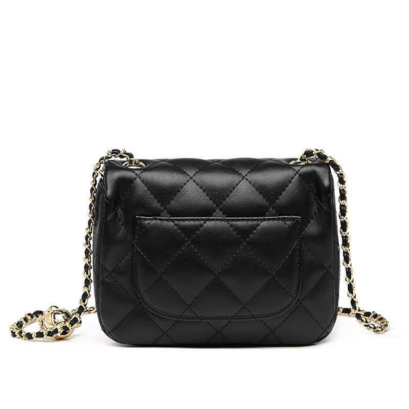 Women's Leather Fat Golden Balls Classic Style Crossbody Bags