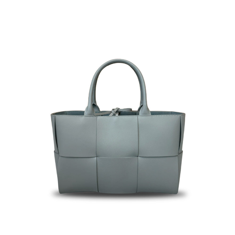 Women's Cowhide Hand-woven Fashion Genuine Leather Portable Tote Bags