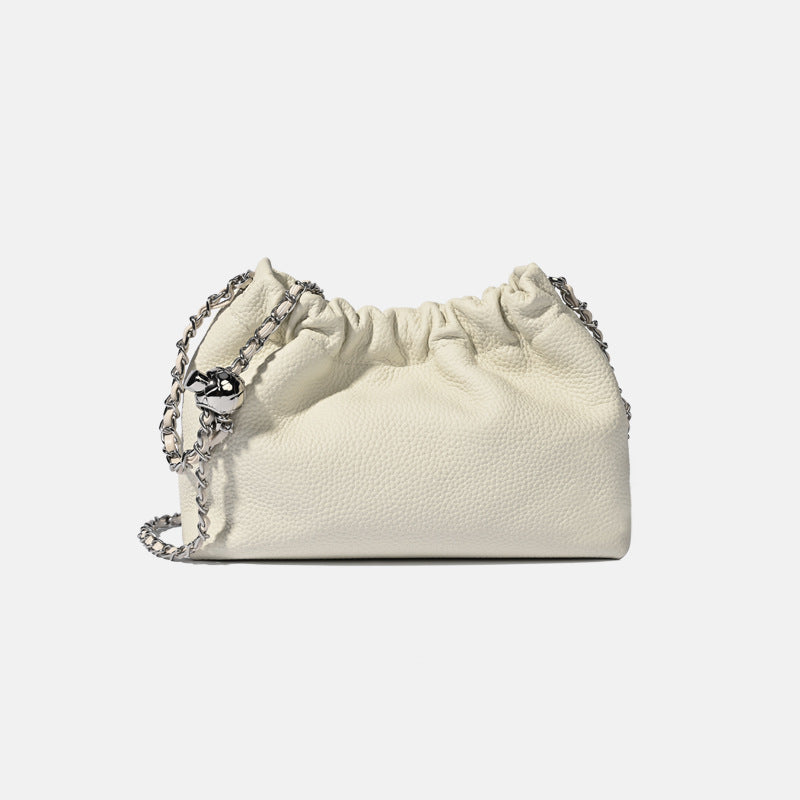 Women's Leather Fashion Versatile Chain Female Golden Crossbody Bags