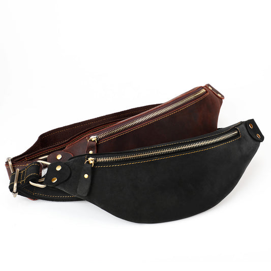 Men's Retro Crazy Horse Leather Multifunctional Men's Waist Packs