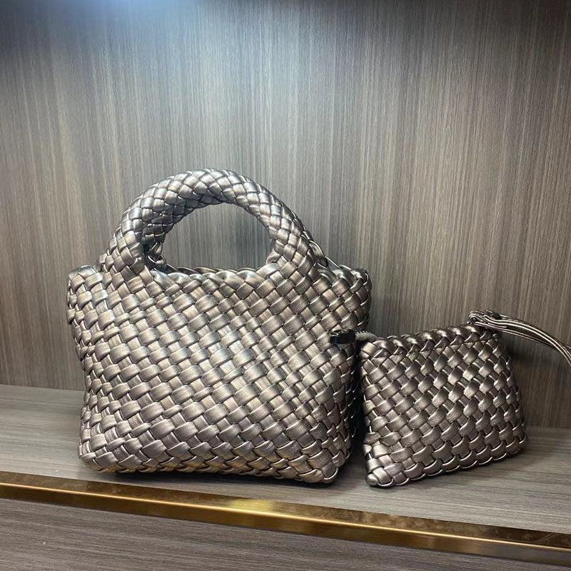 Women's Hand-woven Vegetable Basket Portable Chain Small Square Bags