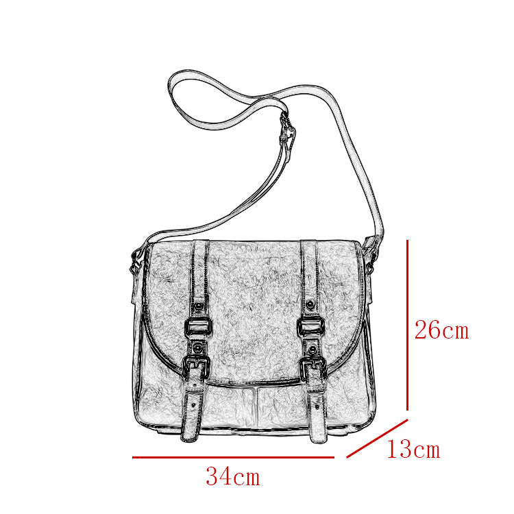 Men's Handmade Vegetable Tanned Leather Retro One Men's Messenger Bags