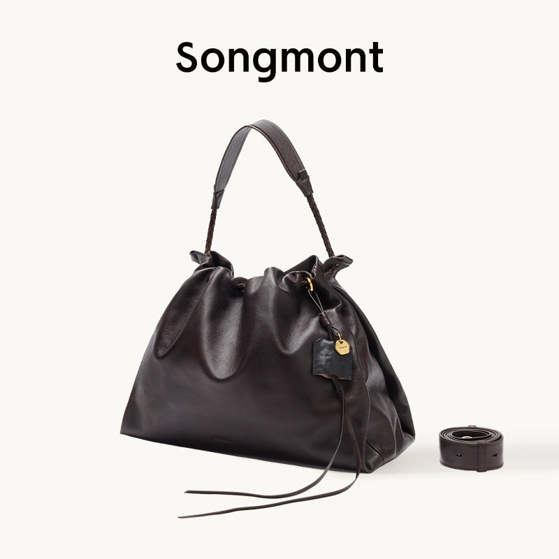 Women's Large Capacity Commuter Leather Garbage Hobo Tote Bags