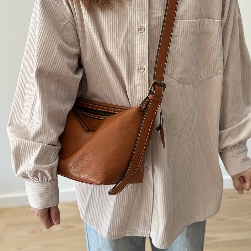 Women's Genuine Leather Vegetable Tanned Commuter Simple Bags