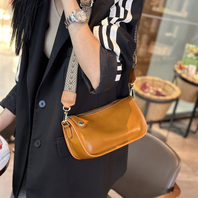 Women's Genuine Leather Fashionable Commuter Design Cowhide Crossbody Bags