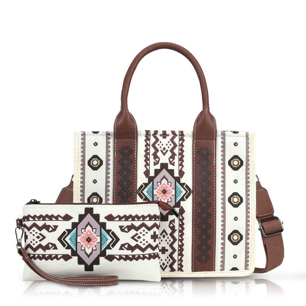 Women's Bohemian Ethnic Style Canvas Large Capacity Tote Bags