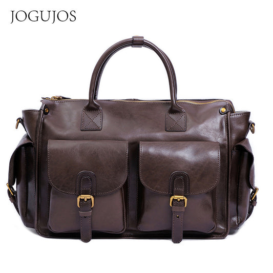 Durable Leather Large Capacity Business Workout Travel Bags