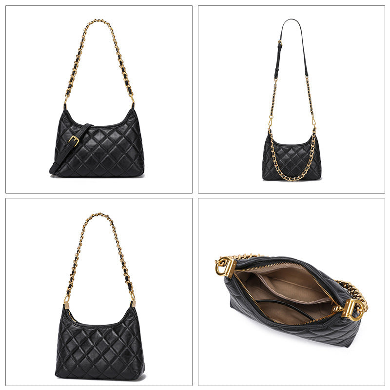 Women's Style Chain Genuine Leather Niche Temperament Bags