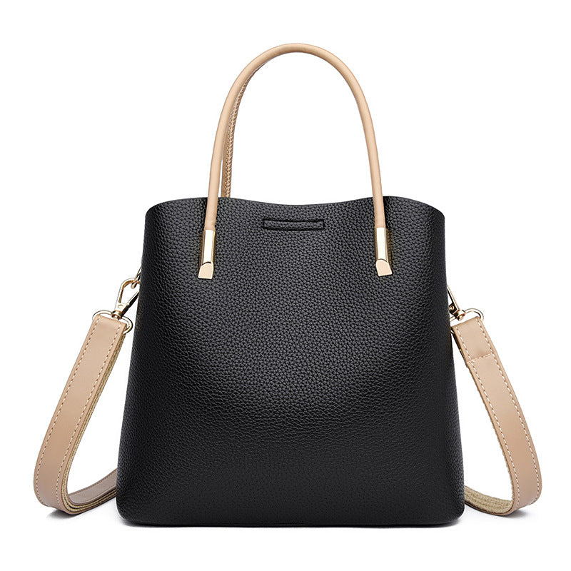 Women's Genuine Leather Commuter Portable Large Capacity Handbags