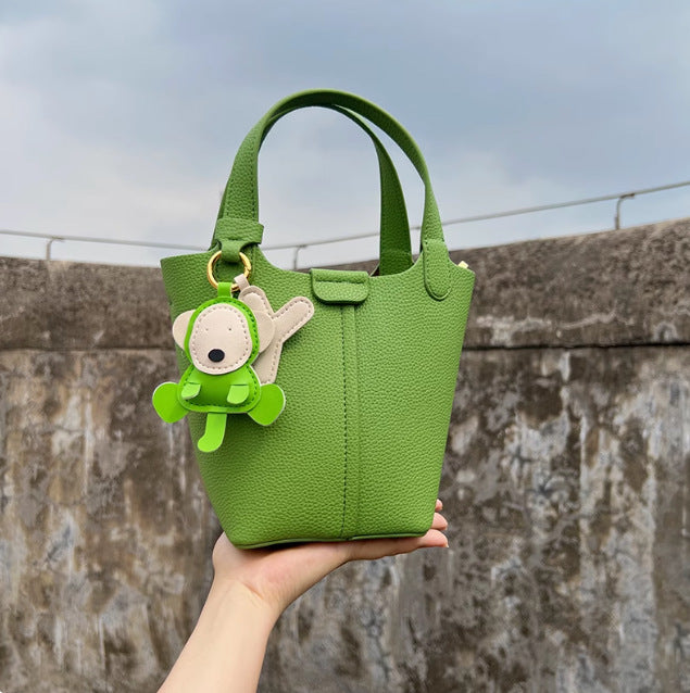Women's Leather Niche Vegetable Basket Fashion Summer Bucket Bags