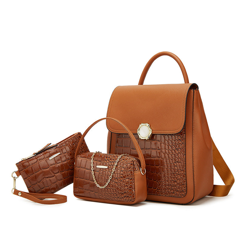 Women's Fashion Korean Style Three-piece Suit Backpacks