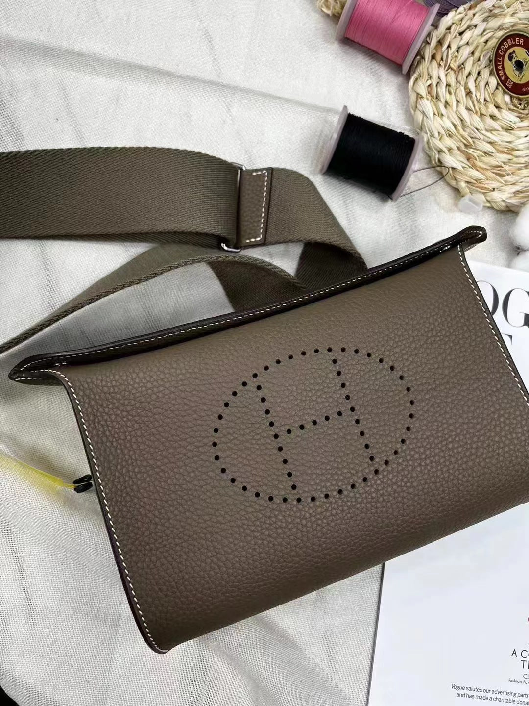 Women's Genuine Leather Mini Kelly First Layer Small Square Bags