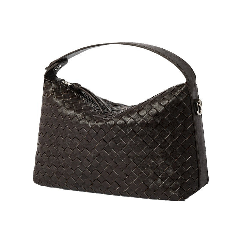 Women's Fashion Rhombus Hand Dumpling Genuine Leather Crossbody Bags
