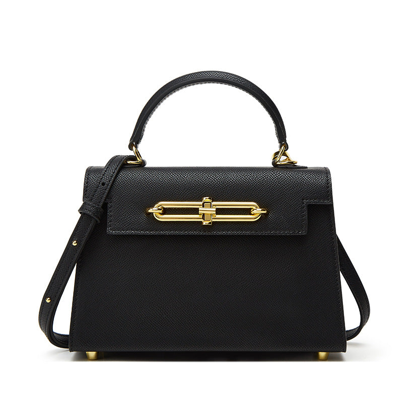 Fashion Genuine Leather Kelly Temperament Commute Handbags