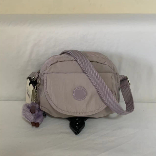 Women's Summer Monkey Fashion Nylon Round Flap Crossbody Bags