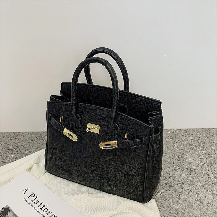 Summer Solid Color Synthetic Leather Shopping Crossbody Bags