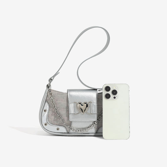 Women's French Minority Chain Underarm Fashion Baguette Crossbody Bags