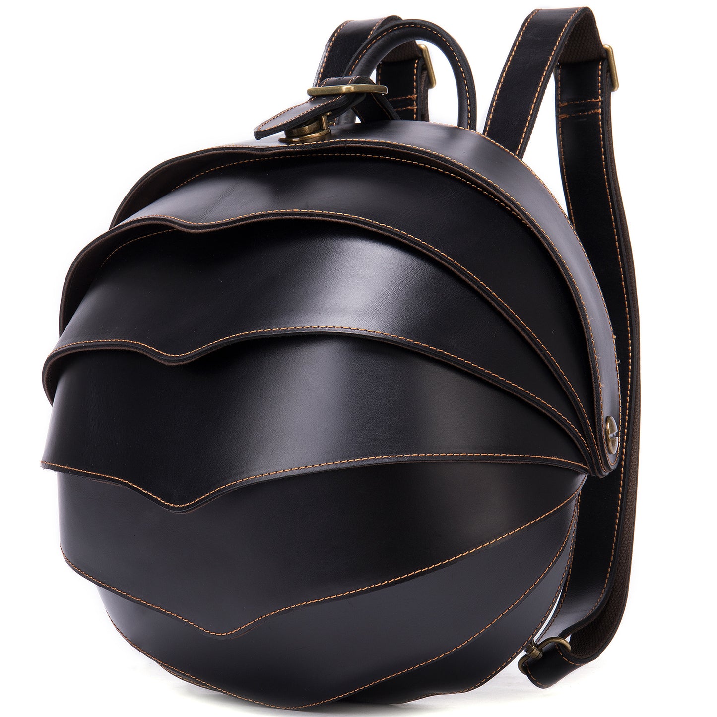 Men's Leather Retro Dermal Creative Beetle Trendy Backpacks