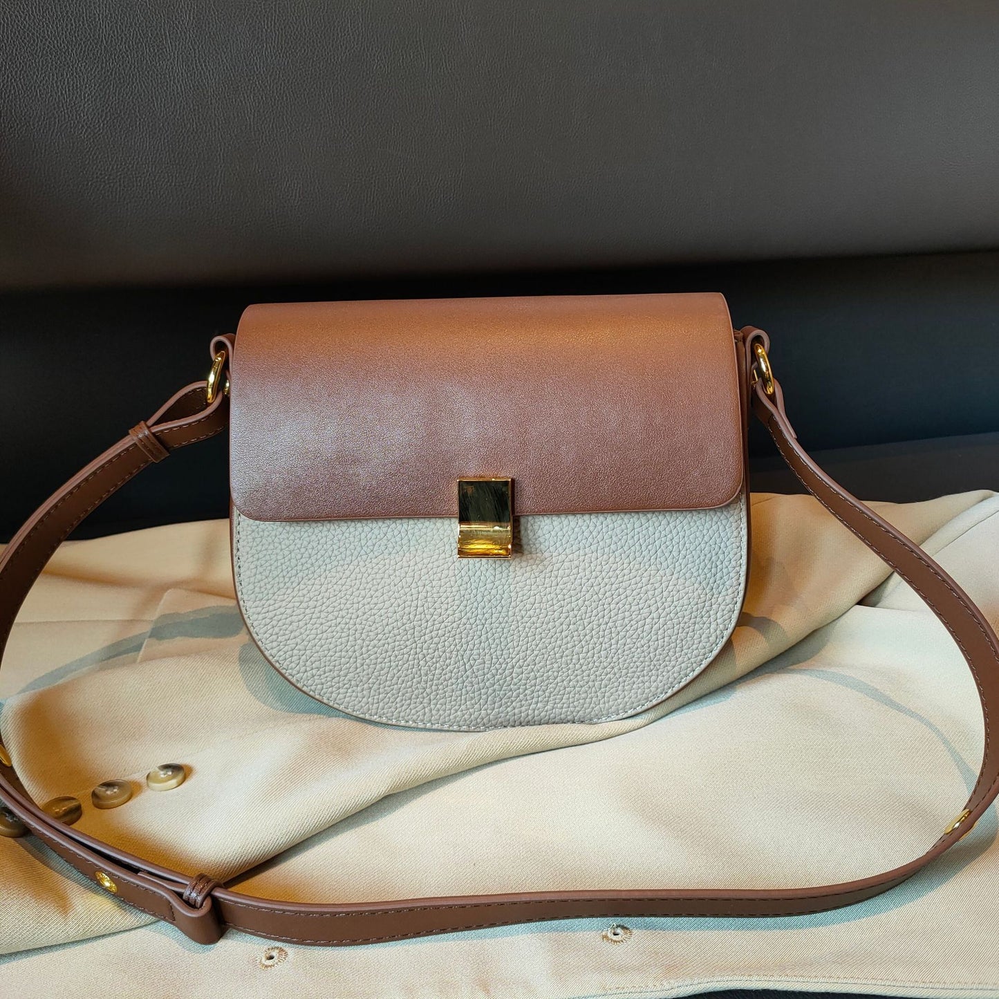 Women's Saddle Fashion Color Contrast High-grade Underarm Shoulder Bags