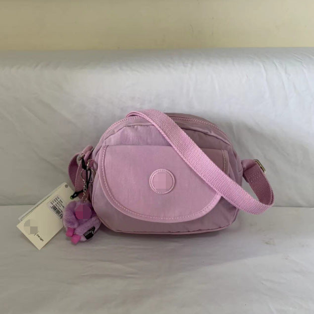Women's Summer Monkey Fashion Nylon Round Flap Crossbody Bags
