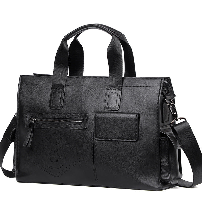 Men's Genuine Leather Large Capacity First Layer Men's Handbags