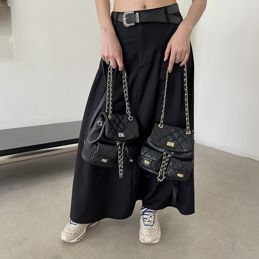 Women's Textured Western Style Diamond Check Simple Shoulder Bags