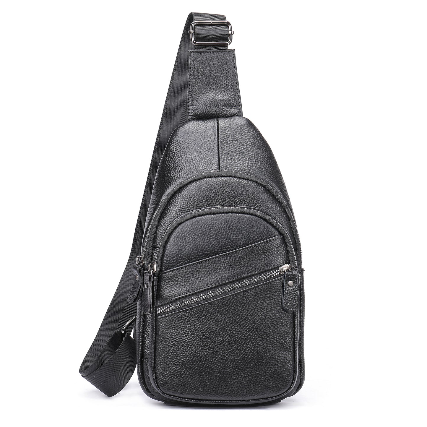 Men's Leather High-grade First Layer Cowhide Boys Men's Chest Bags