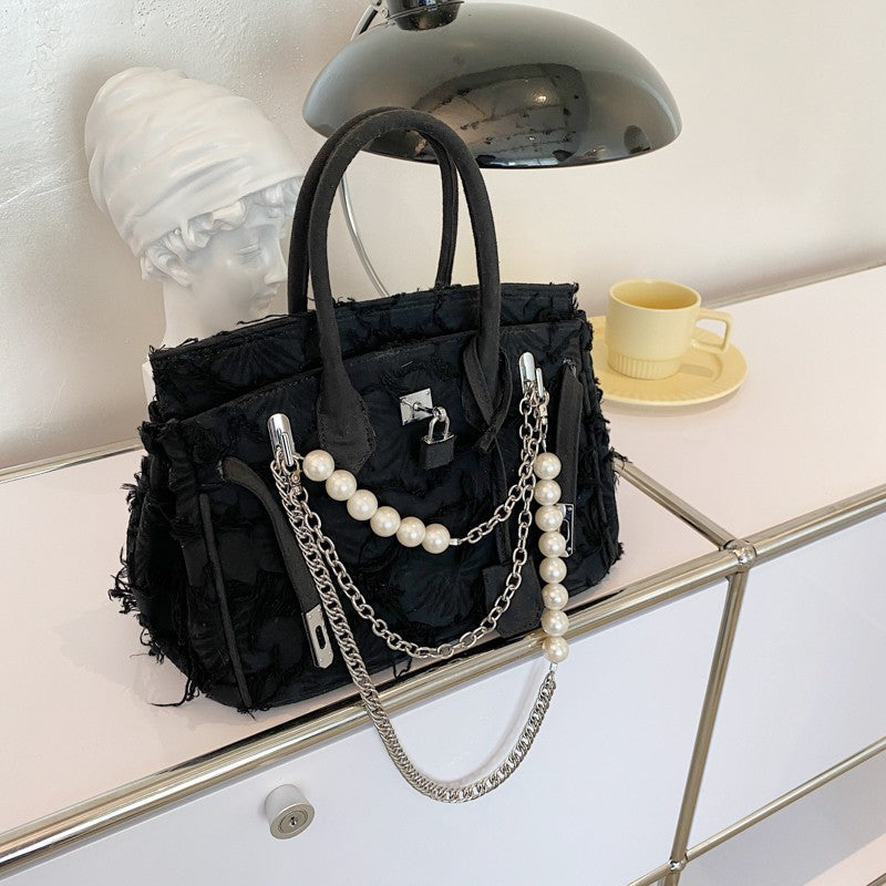 Retro Denim Portable Platinum Kelly Female Beggar Crossbody Bags
