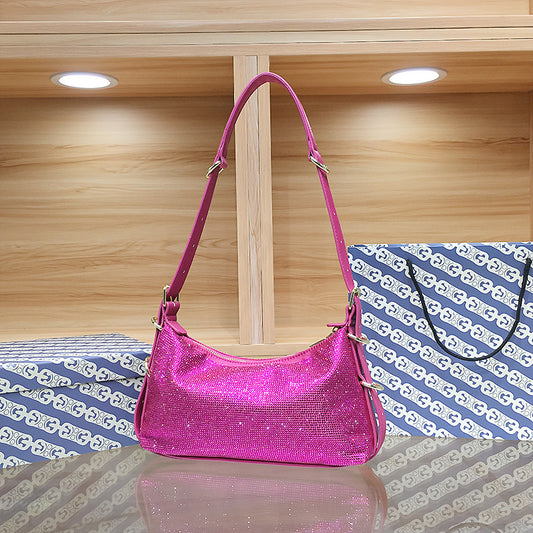Women's Rhinestone Large Capacity High-grade Exquisite Underarm Shoulder Bags
