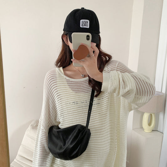 Women's Genuine Leather Soft Cloud Niche High-grade Vegetable Crossbody Bags
